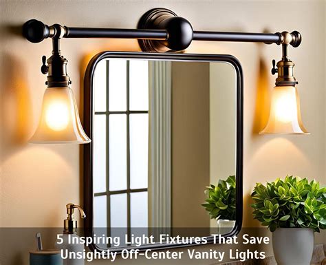 holes for vanity light fixture wider than electrical box|off center vanity light sizes.